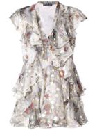 Alexander Mcqueen Rose Frill Blouse - Nude & Neutrals