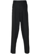 Jil Sander Navy High-waisted Trousers - Black