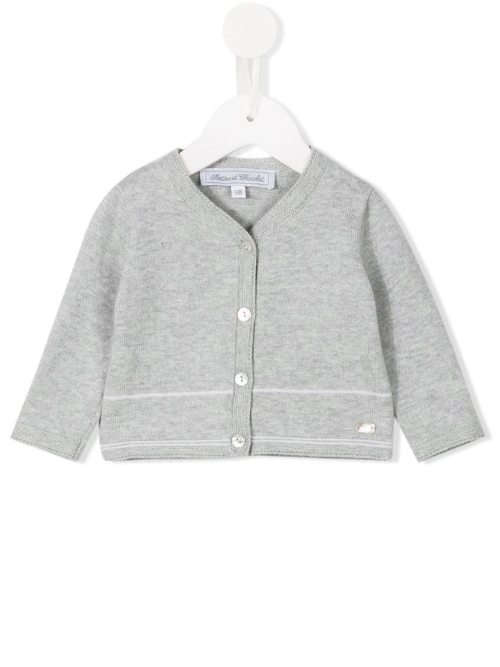 Tartine Et Chocolat - V-neck Cardigan - Kids - Cotton - 3 Mth, Grey