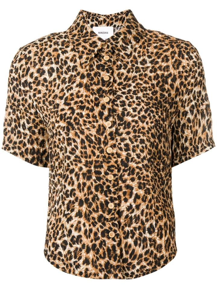 Nanushka Clare Shirt - Brown