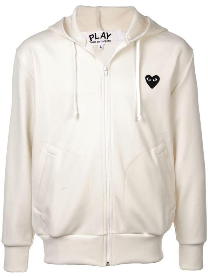 Comme Des Garçons Play Heart Logo Hoodie - Neutrals