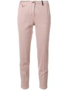 Peserico Fitted Tailored Trousers - Pink & Purple