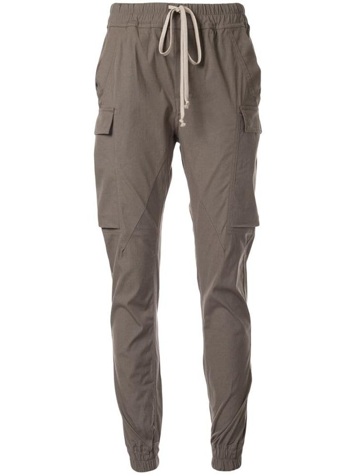 Rick Owens Drawstring Cargo Jog Woven Pants - Green