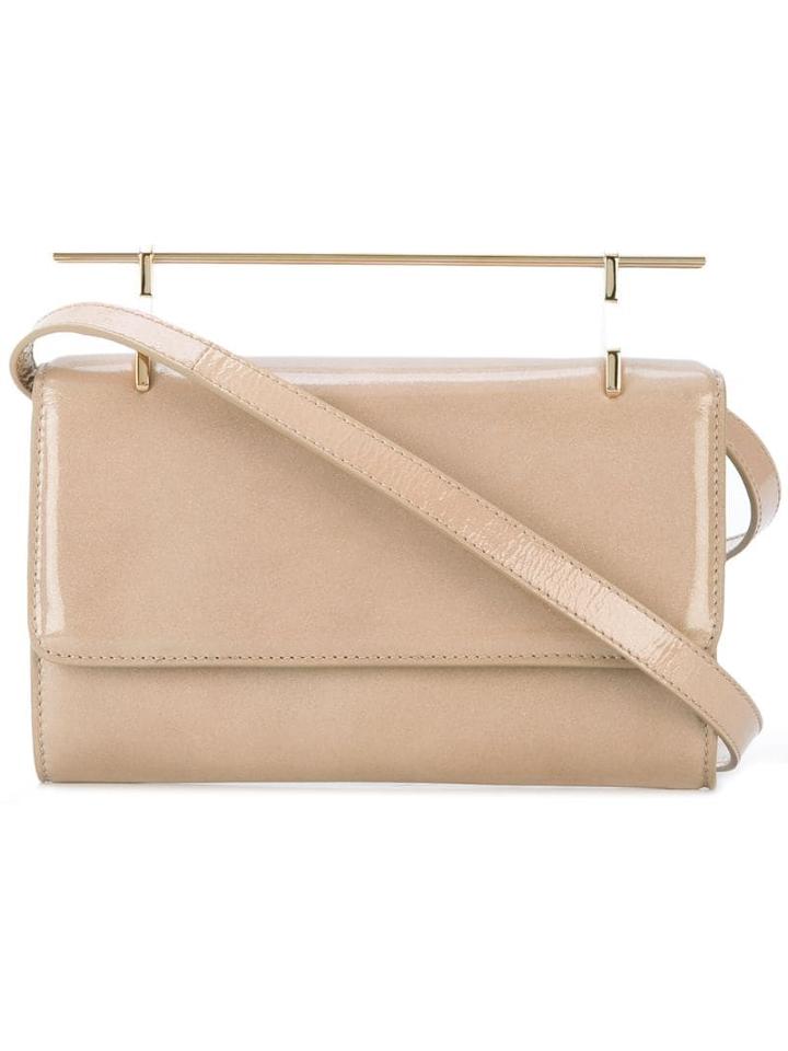 M2malletier Metallic Handle Crossbody Bag - Neutrals