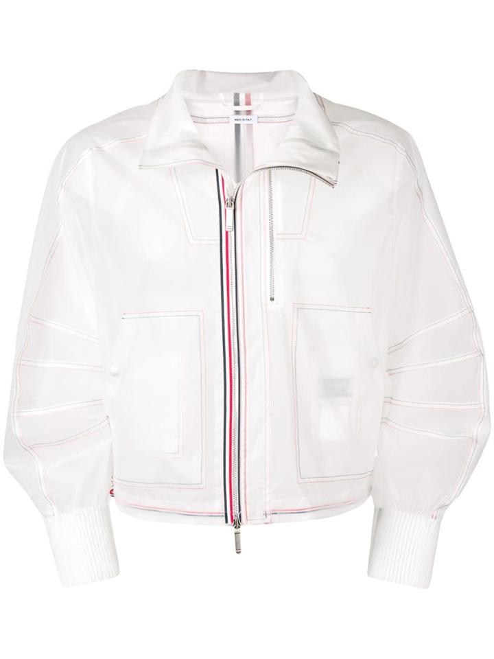 Thom Browne Clear Tech Articulated Blouson Jacket - White