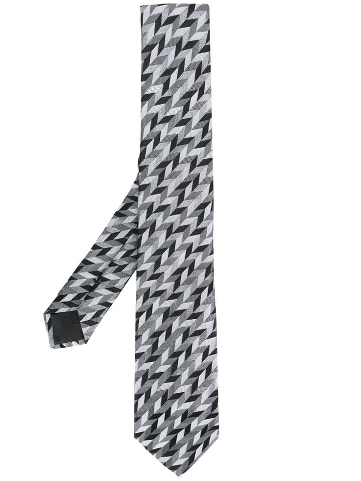 Emporio Armani Chevron Tie - Black