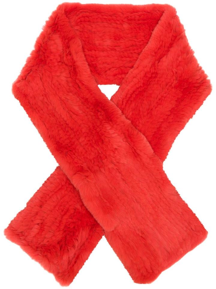 Yves Salomon Chunky Scarf - Red