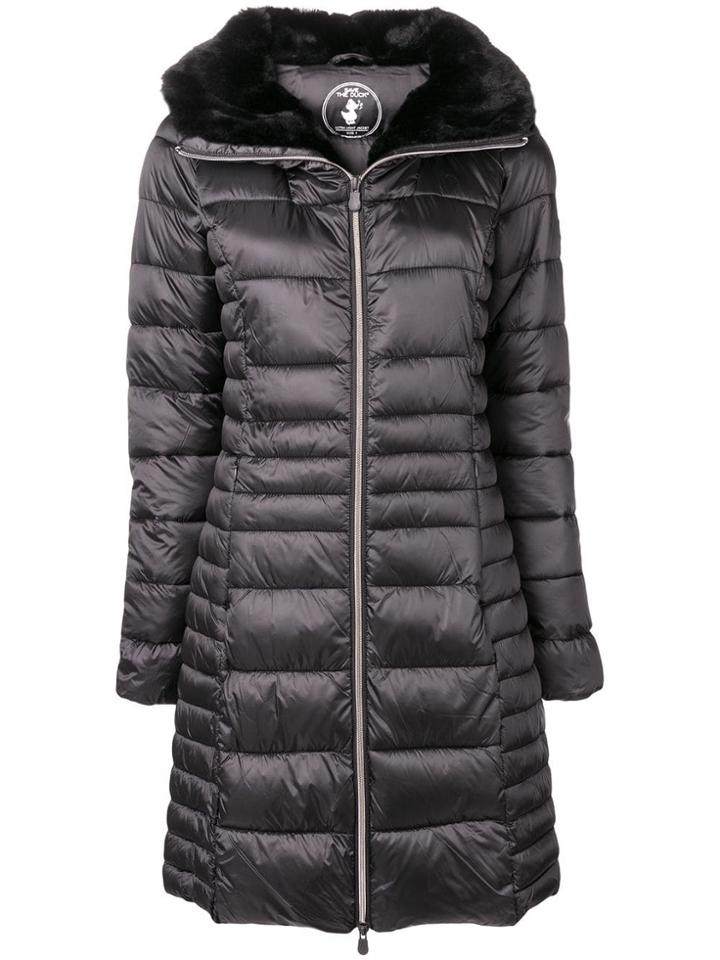 Save The Duck Slim-fit Padded Coat - Grey