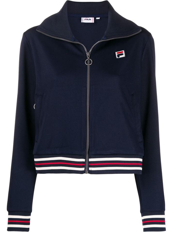 Fila Striped Hem Zip-up Track Jacket - Blue