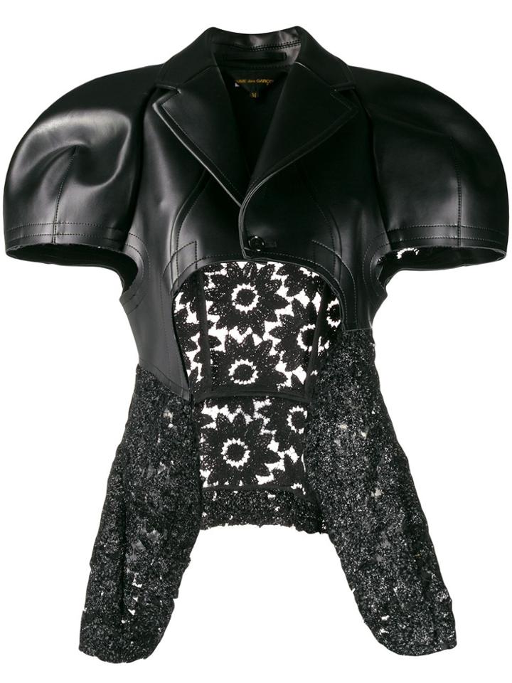 Comme Des Garçons Short-length Structured Jacket - Black