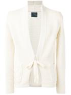 Laneus Front Knot Cardigan, Men's, Size: 46, White, Cotton/polyamide