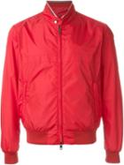 Moncler Shawl Collar Bomber Jacket, Men's, Size: 3, Red, Polyamide