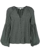 Veronica Beard Valentin Geometric-print Blouse - Green