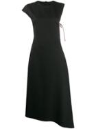Erika Cavallini Asymmetric Midi Dress - Black