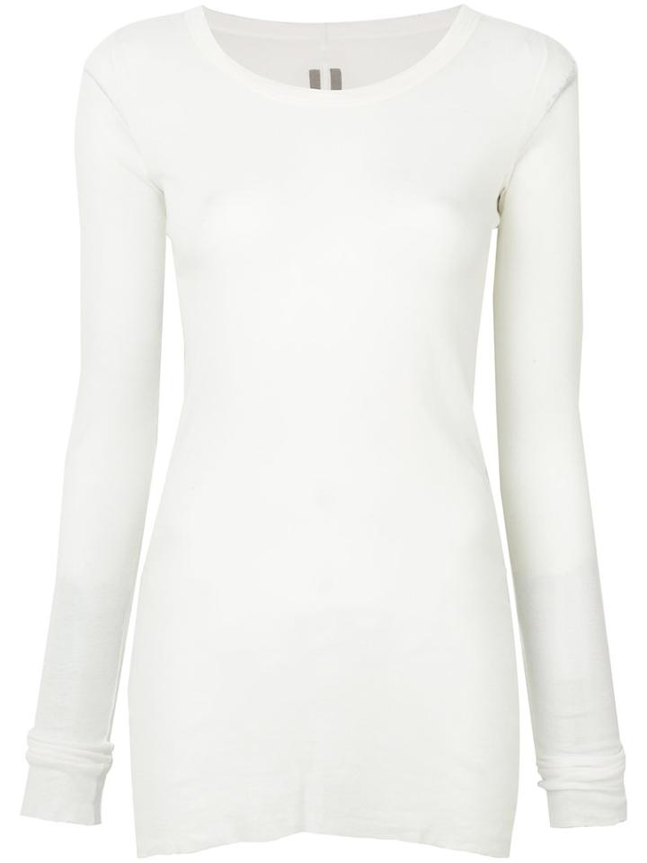 Rick Owens - Long Sleeve T-shirt - Women - Cotton - 42, White, Cotton