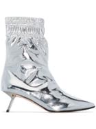 Alchimia Di Ballin Volcano Metallic Ankle Boots - Silver