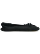 N.peal Bow Tie Slippers - Black