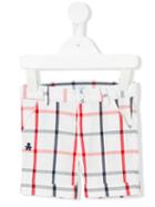 Le Bebé Enfant - Grid Print Shorts - Kids - Cotton/polyamide/spandex/elastane - 18 Mth, White