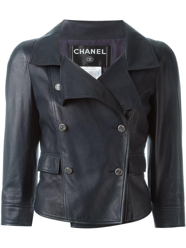 Chanel Vintage Double Breasted Biker Jacket