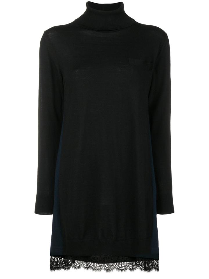 Sacai Turtle Neck Dress - Black