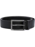 Boss Hugo Boss Textured Belt, Men's, Size: 85, Black, Leather