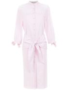 Martha Medeiros Shirt Dress With Lace Detail - Pink