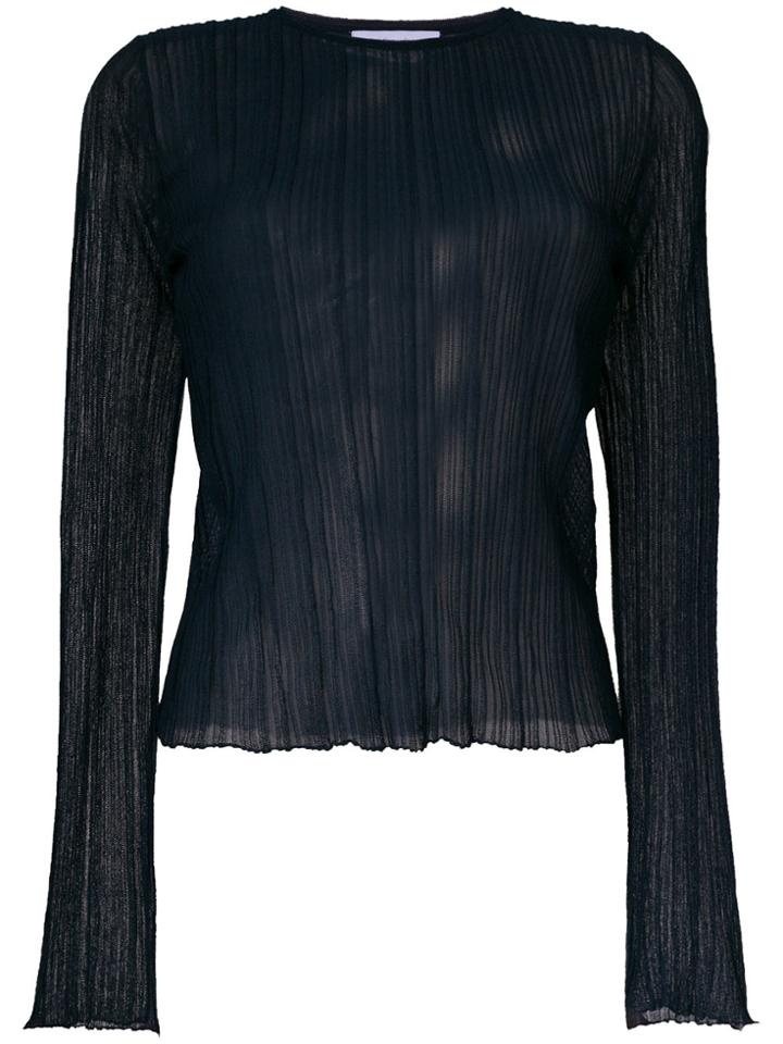 Christian Wijnants Long-sleeve Fitted Sweater - Blue
