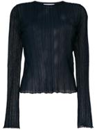 Christian Wijnants Long-sleeve Fitted Sweater - Blue