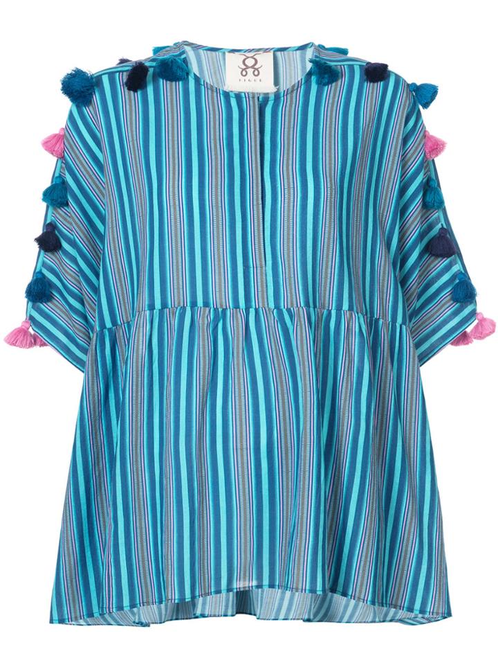 Figue Mia Striped Top - Black