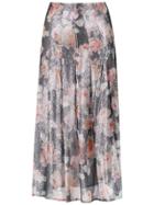 Reinaldo Lourenço Floral Lurex Skirt - Grey