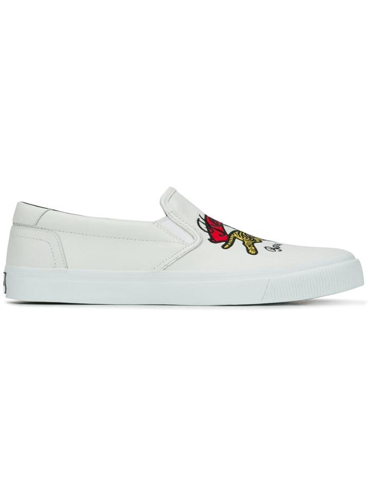 Kenzo Tiger Logo Sneakers - White