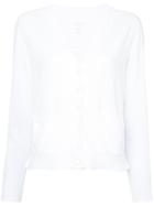 Marc Cain Buttoned Up Longsleeved Cardigan - White