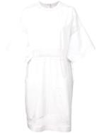 Proenza Schouler Pswl Poplin Drawstring Dress - White