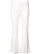 Jeffrey Dodd Cropped Sequin Trousers - White