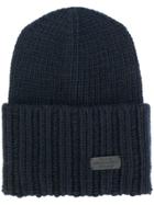 Dsquared2 Ribbed Knitted Hat - Blue