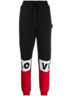 Love Moschino Color-block Logo Track Pants - Black