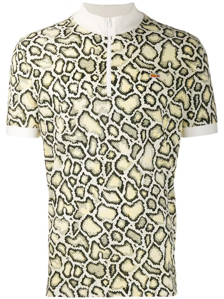 Lacoste X Opening Ceremony Printed Zip Polo Top - Neutrals