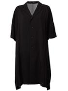 Yohji Yamamoto Oversized Short Sleeve Jacket, Women's, Size: 2, Black, Rayon