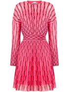 M Missoni Printed Knit Mini Dress - Pink