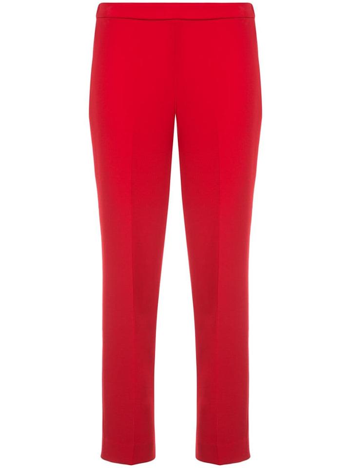 Theory Cropped Pull-on Trousers - Red