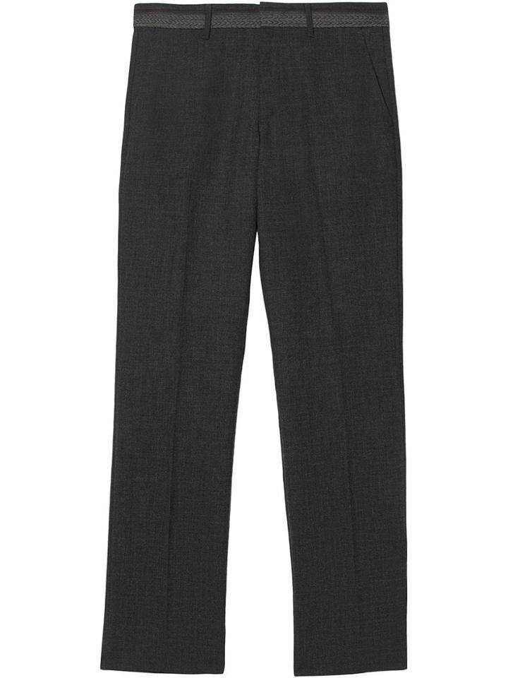 Burberry Classic Fit Wool Tailored Trousers - Grey