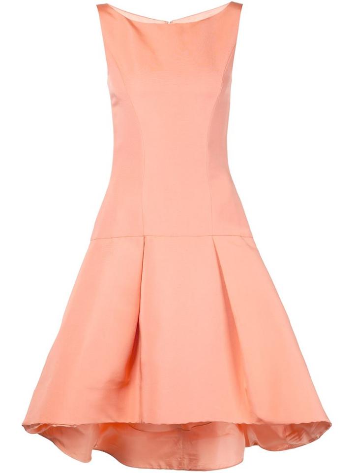 Christian Siriano Trumpet Flounce Dress, Women's, Size: 4, Yellow/orange, Silk