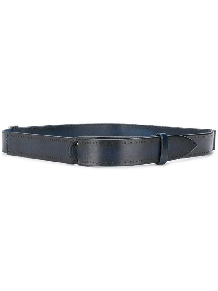 Orciani Nobuckle Belt - Blue