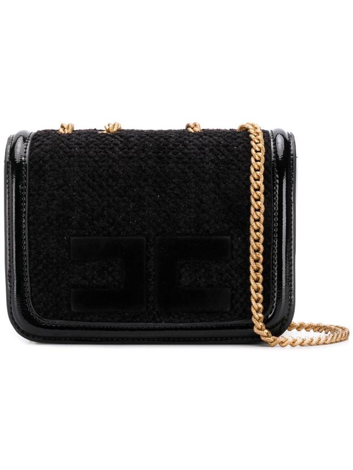Elisabetta Franchi Wool Mini Bag - Black