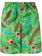 Stussy Peacock Print Swim Shorts - Green