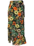 Preen By Thornton Bregazzi Flower Bomb Midi Skirt - Multicolour