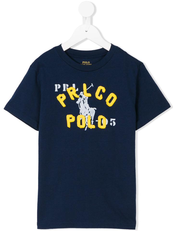 Ralph Lauren Kids - Logo Print T-shirt - Kids - Cotton - 5 Yrs, Blue