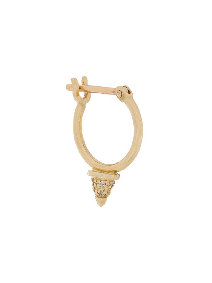 Otiumberg 9kt Gold And Diamond Spike Hoop - Metallic