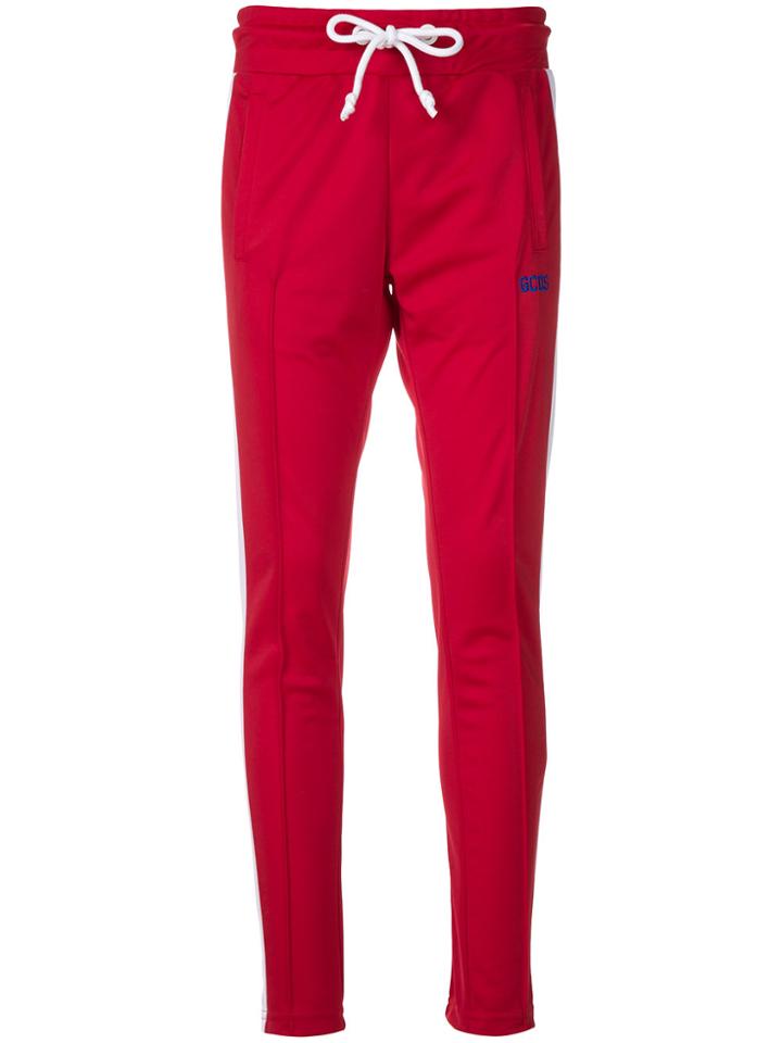 Gcds Logo Stripe Track Pants - Red