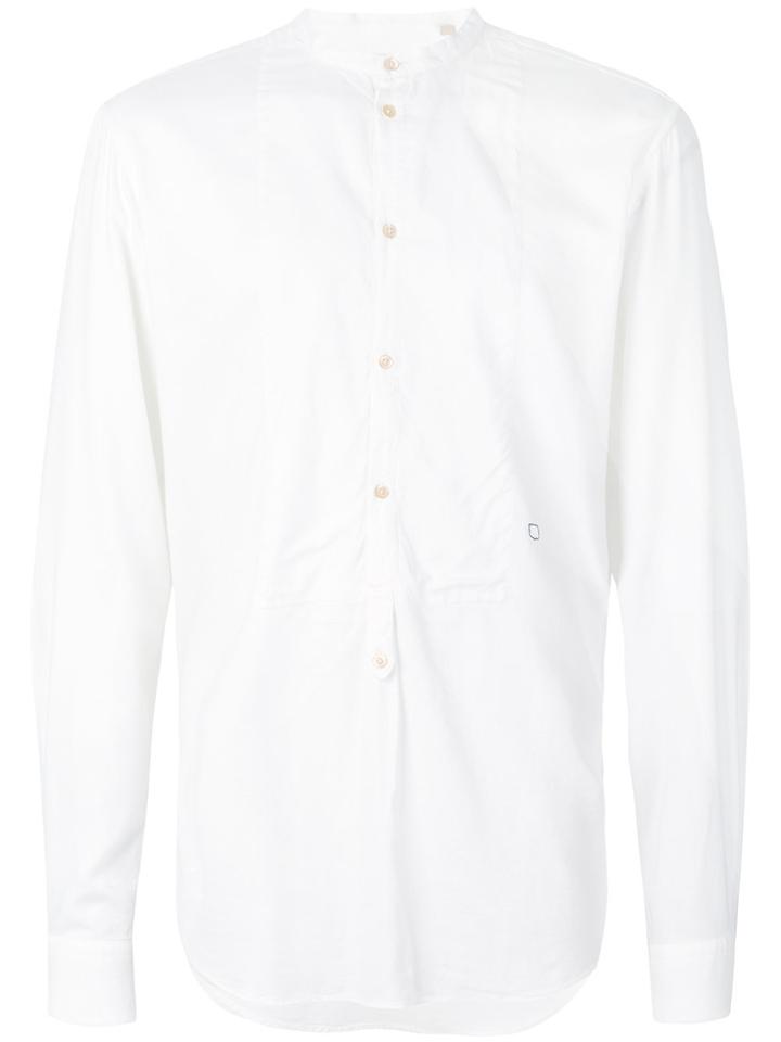 Massimo Alba Band Collar Shirt - White